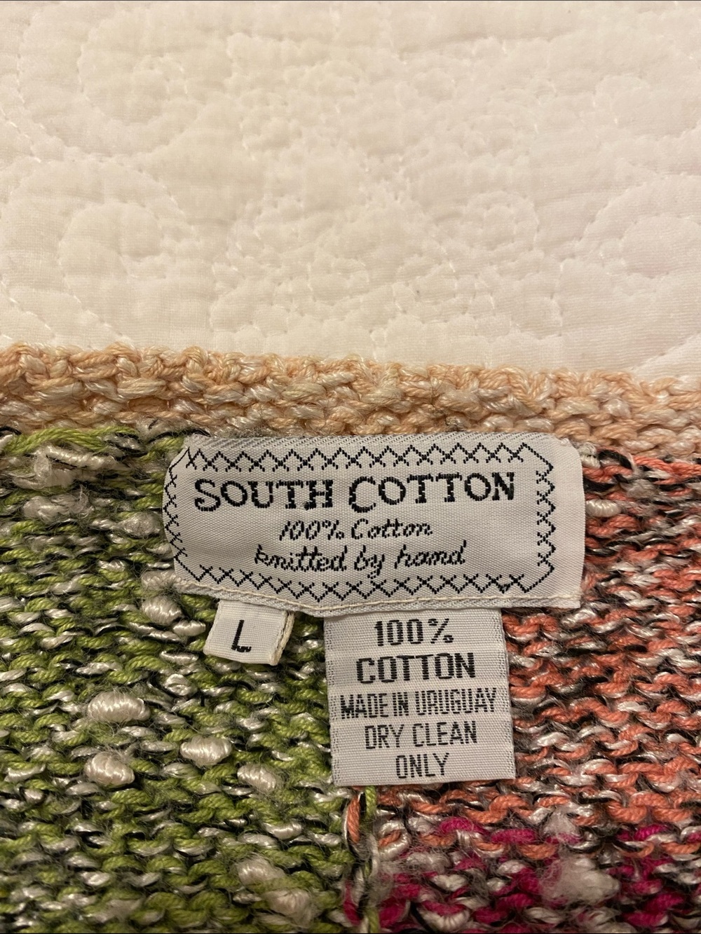 South Cotton Hand-Knitted Cotton Button Front Cardigan Sweater - Picture 7 of 7